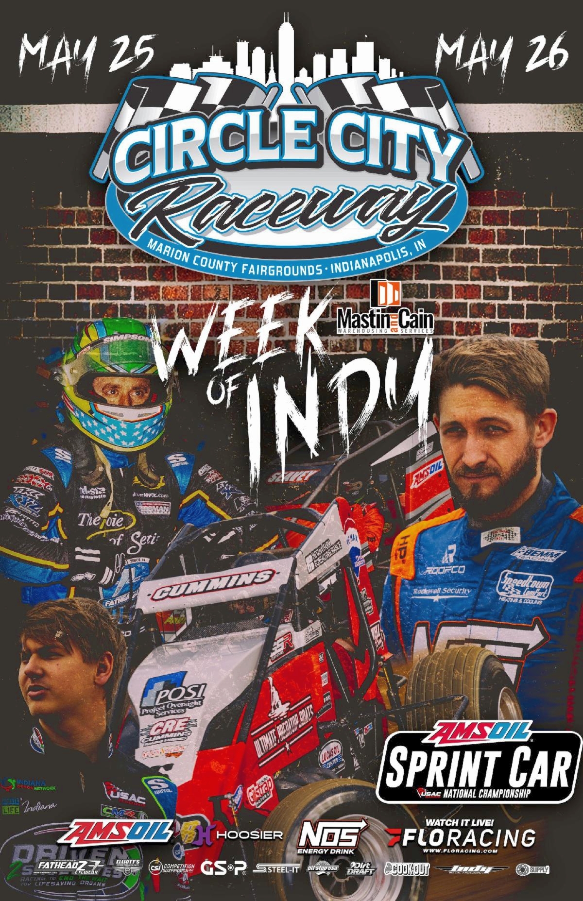 INDIANAPOLIS, INDIANA CIRCLE CITY GETS RAIN Speedway Illustrated News