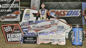 GARRETT GRABS USAC SPRINT WIN #1 AT LINCOLN PARK​