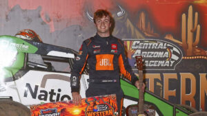DENNEY SWEEPS TO USAC SOUTHWEST 360 SPRINT WESTERN WORLD OPENER WIN